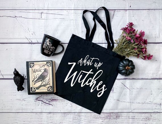 Tote Bag WHAT UP WITCHES Tote Bag, Fall, Thanksgiving, Autumn, Tote bag, Gift Bag