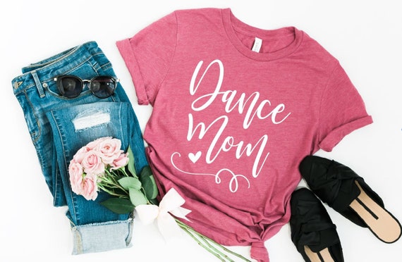 Women's Cute DANCE MOM Mom Life Tee T-Shirt Graphic Tee Plus Size 3X 4X Avail