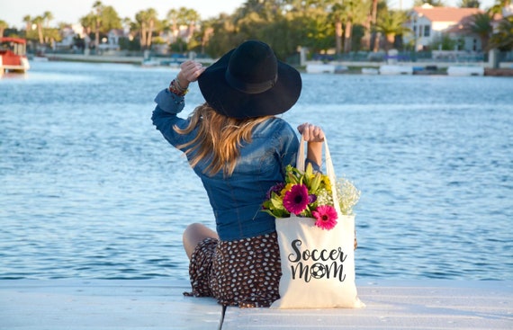 Tote Bag SOCCER MOM Tote Bag, Mom Life, Sports Mom, Gift Bag