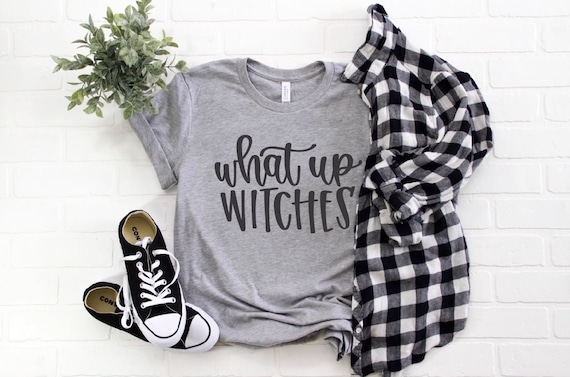 Women's WHAT UP WITCHES Fall Halloween Witch Spell Limited Time Tee T-Shirt Graphic Tee Plus Size