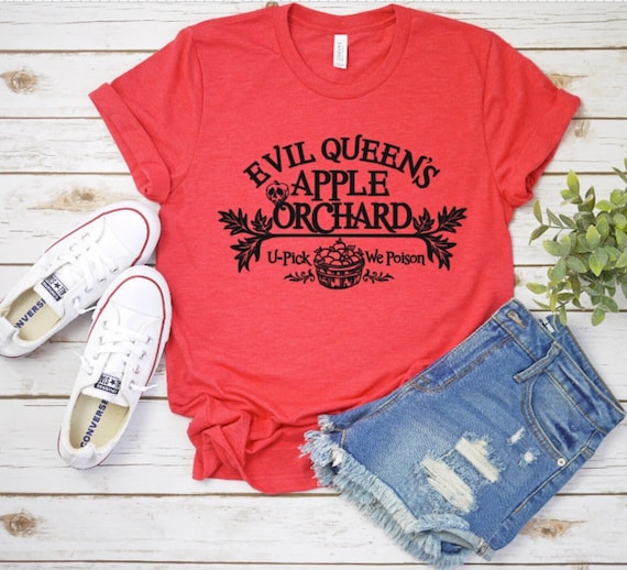 Women's EVIL QUEEN'S Apple ORCHARD Tee T-Shirt Graphic Tee Plus Size Available in 3X 3XL 4X 4XL