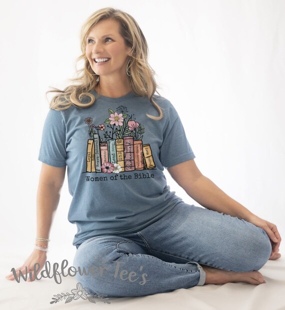 Women's WOMEN Of THE BIBLE Cute Holiday Easter Passover Faith Christian Worship Prayer Spring Graphic Tee Plus Size Avail in 3X 3XL 4X 4XL