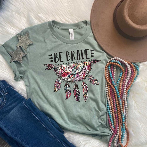 Women's BE BRAVE Inspirational Tee T-Shirt Graphic Tee Plus Size Tee t-shirts avail S-4XL 3X 3XL 4X 4XL