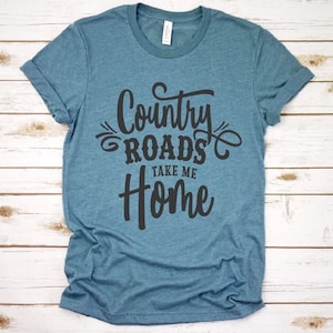 Women&#39;s Country Roads TAKE ME HOME Country Western Rural Graphic Tee Plus Size 3X 3XL 4X 4XL