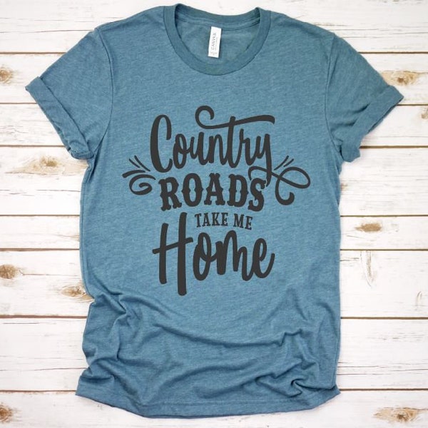 Women's Country Roads TAKE ME HOME Country Western Rural Graphic Tee Plus Size 3X 3XL 4X 4XL