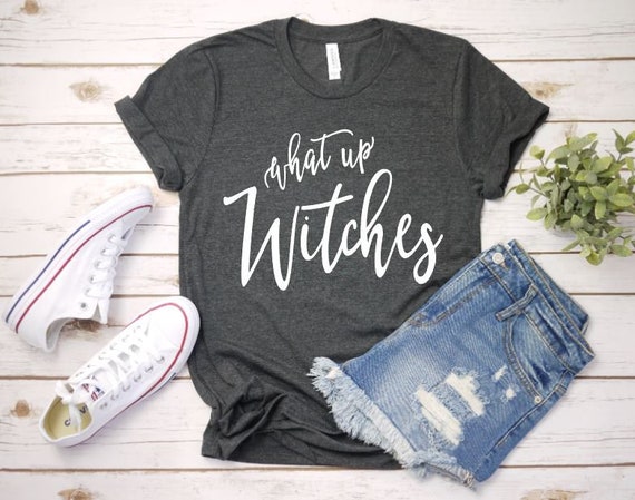 Women's WHAT UP WITCHES Fall Halloween Witch Spell Limited Time Tee T-Shirt Graphic Tee Plus Size up to 5XL