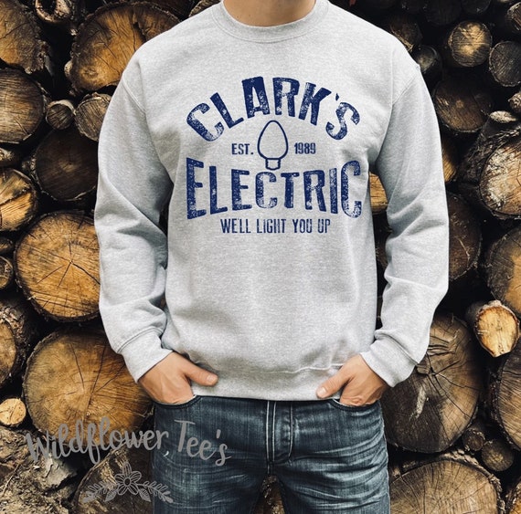 Men's Funny Griswold's Family Vacay CLARK'S ELECTRIC Sweatshirt Cozy Comfy Fleece Christmas  Winter plus sizes avail up to 5XL