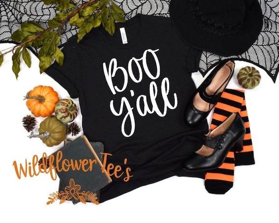 Women's BOO Y'ALL Fall Halloween Witch Spell Limited Time Tee T-Shirt Graphic Tee Plus Size 3XL 4XL 5XL AVAIL