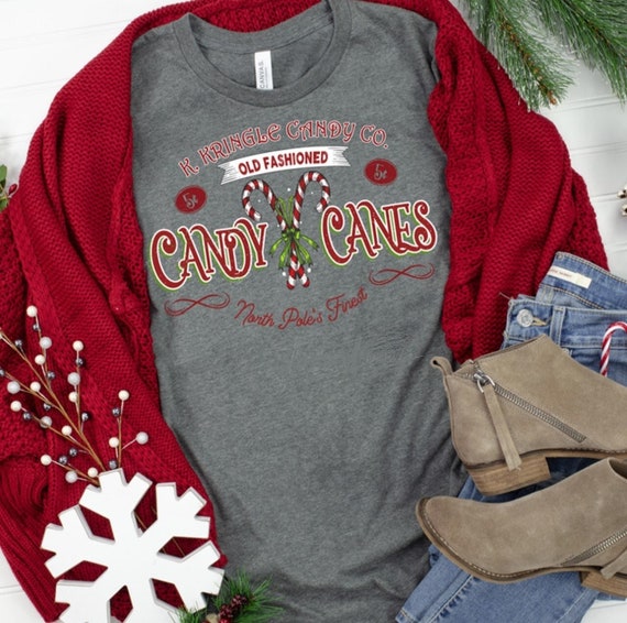 Women's K. Kringle Old Fashioned CANDY CANE CO. Cozy Comfy Christmas Trendy Boho Chic Winter Plus Size Avail up to 3XL 4XL 5XL