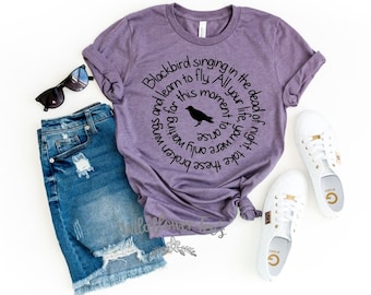 Women's BLACKBIRD Rock & Roll Old School Old Soul Hippie Tee T-Shirt Retro Graphic Plus to 4XL