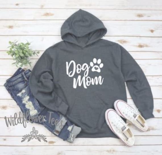 Women's DOG MOM Hoodie Sweatshirt Cozy Comfy Sweatshirt Fleece Fall Plus Sizes Avail up to 5XL