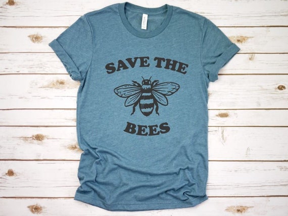 Women's SAVE THE BEES Tee T-Shirt Nature Honey Environment Healthy Beekeeper Beehive Organic Gardening Graphic Tee Plus Size 3X 3XL 4X 4XL