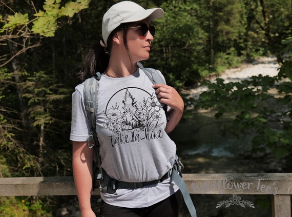 Women's TAKE A HIKE Hiking Camping Outdoorsy Workout Tee T-Shirt Graphic Tee Plus Size Available in 3X 3XL 4X 4XL 5X 5XL