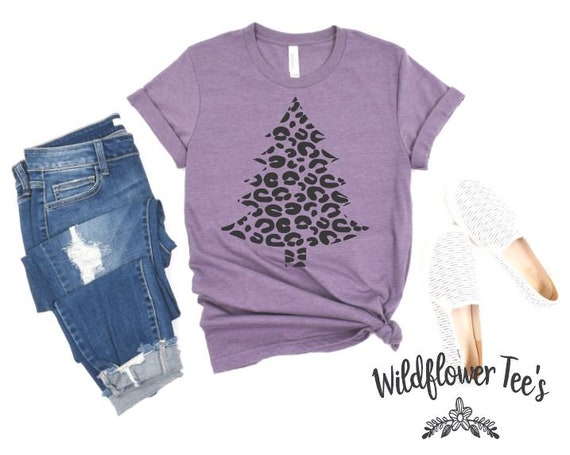 Women's LEOPARD TREE Limited Time Cute Funny Winter Holiday Christmas Tee T-Shirt Graphic Tee  Plus Size 3XL 4XL