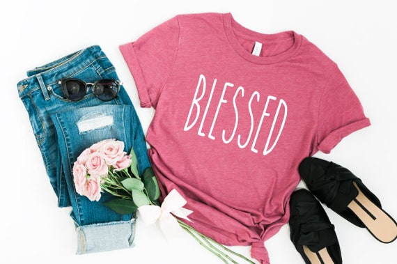 Women's BLESSED Limited Time Cute Faith Christian Religion Bible Gift Tee T-Shirt Graphic Tee Plus Sizes 3X 4X Avail