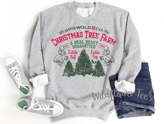 Women's CHRISTMAS TREE FARM Sweatshirt Cozy Comfy Fleece Trendy Boho Chic Winter plus sizes avail up to 5XL