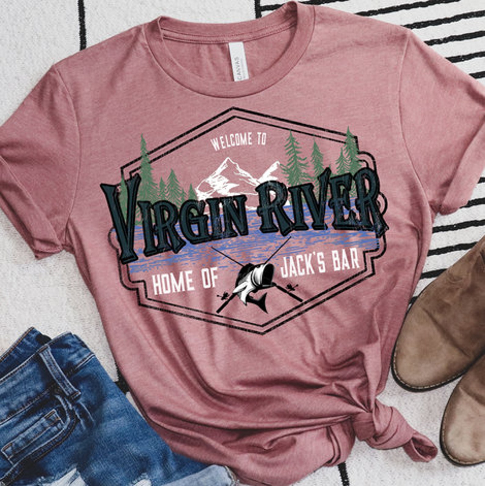Women's VIRGIN RIVER Jack's Bar Tee Tshirt Graphic Etsy