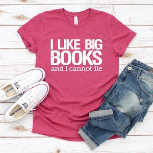 Women&#39;s I LIKE BIG BOOKS and I cannot lie Read Book Lover Teacher Student Tee T-Shirt Graphic Tee Plus Size 3X 3XL 4X 4XL Avail