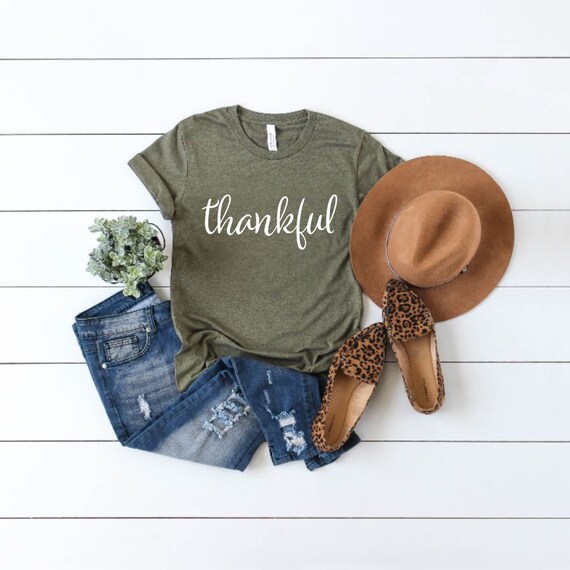 Women's THANKFUL Limited Time Cute Fall Autumn Thanksgiving Seasonal Holiday Tee T-Shirt Graphic Tee Plus Size 3XL 4XL Avail