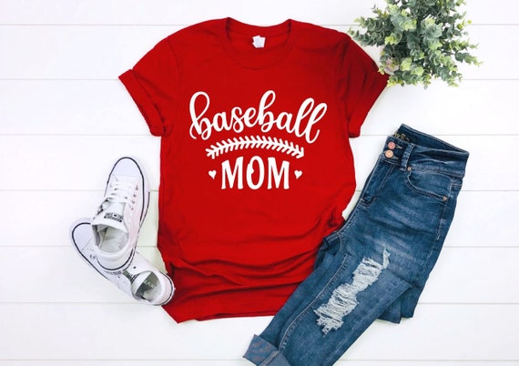 Women's BASEBALL MOM Tee T-Shirt Graphic Tee Plus Size Avail 3XL 3X 4XL 4X 5X 5XL