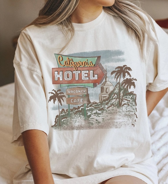 Women's CALIFORNIA Music Band Shirt Classic Retro Vintage Trendy Chic Cute Comfort Colors Graphic Tee Plus Sizes avail to 4XL