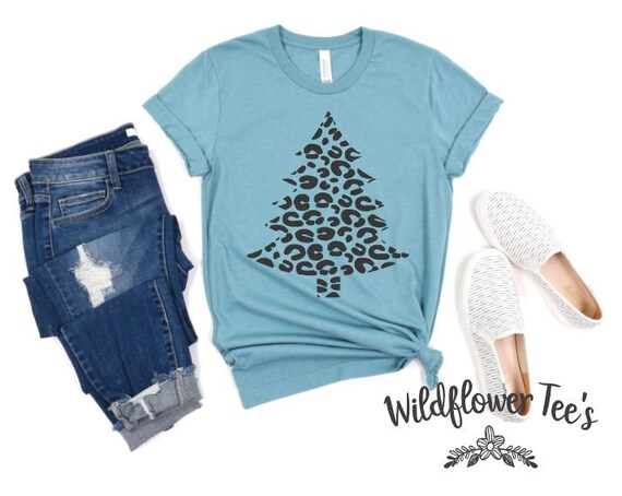 Women's LEOPARD TREE Limited Time Cute Funny Winter Holiday Christmas Tee T-Shirt Graphic Tee  Plus Size 3XL 4XL
