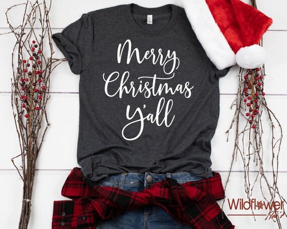 Women's MERRY CHRISTMAS Y'ALL Limited Time Cute Funny Winter Holiday Christmas Tee T-Shirt Graphic Tee Plus Size 3XL 4XL Avail