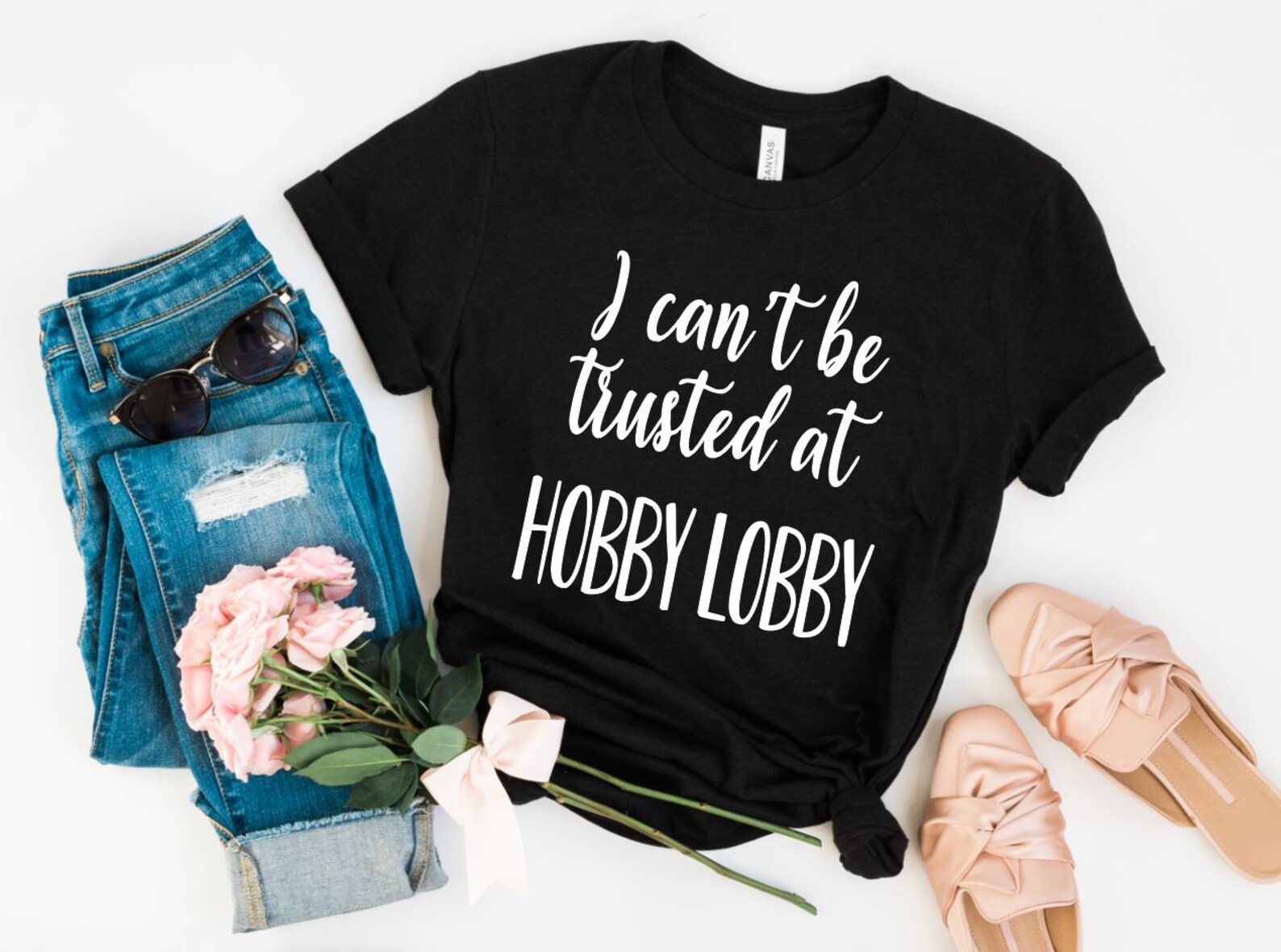 Women's I Can't Be TRUSTED at HOBBY LOBBY Tee Tshirt Etsy