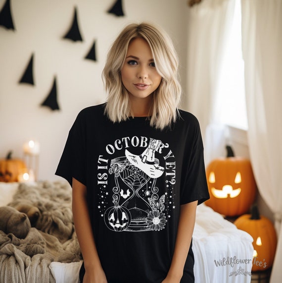 Women's Is It HALLOWEEN YET? Cute Fun Fall Halloween Witch Spell Limited Graphic Tee T-Shirt S - 3XL 4XL 5XL