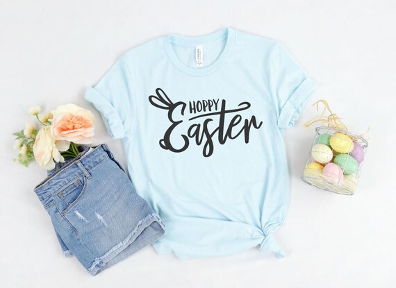 Women's HOPPY EASTER Limited Time Cute Holiday EASTER Spring Tee T-Shirt Graphic Tee Plus Size Avail in 3X 3XL 4X 4XL