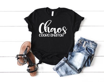 Women's Chaos Coordinator Tee T-Shirt Funny Humor Graphic Tee Plus Size Avail 3X 3XL 4X 4XL 5X 5XL