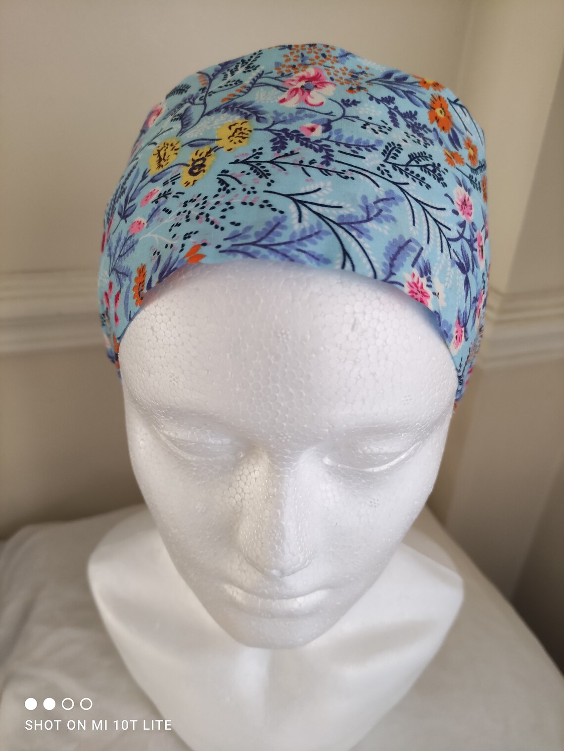 Headband For Womens. Blue Floral Hair band Wide Headband Etsy
