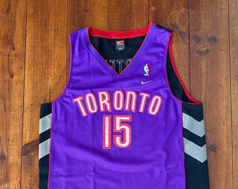 vtg VINCE CARTER #15 Toronto Raptors JERSEY sz 44 & 48 nba 90s/00s purple  black