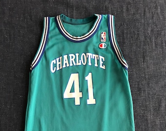 90's Glen Rice Charlotte Hornets Authentic Starter NBA Jersey Size