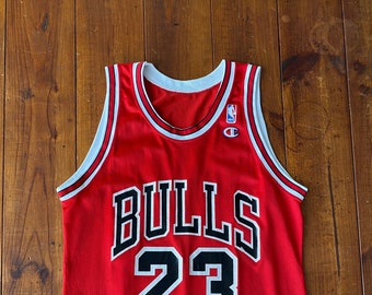 MICHAEL JORDAN CHICAGO BULLS VINTAGE 1990'S CHAMPION REVERSIBLE JERSEY  ADULT 40