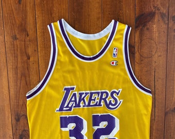 Size 48 VTG 90's Lakers Champion NBA Jersey, Player Johnson