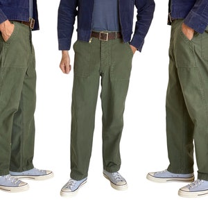 34X31. 1975 Authentique pantalon de fatigue OG-107 de l'époque de la guerre du Vietnam de l'armée américaine