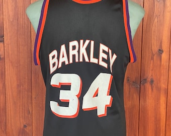 NBA チャンピオンSuns Barkley 34 バスケットボールジャージ L Vintage 90s Phoenix Suns Charles Barkley #34 Champion Jersey