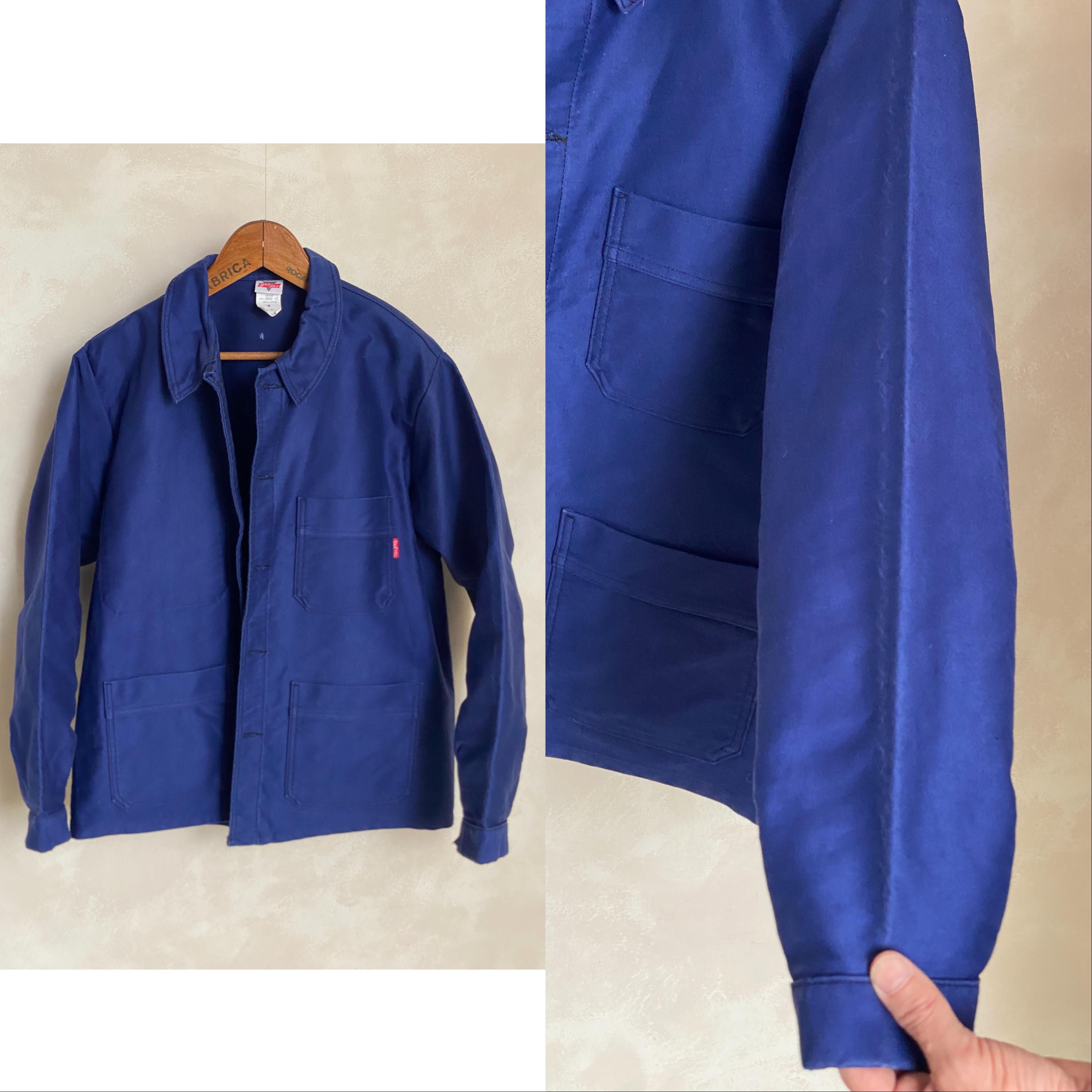 ヴィンテージ フレンチ モールスキン ワークジャケット – bleu de