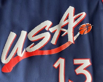 Vintage 90s Champion USA Dream Team Shaquille O'neal Jersey