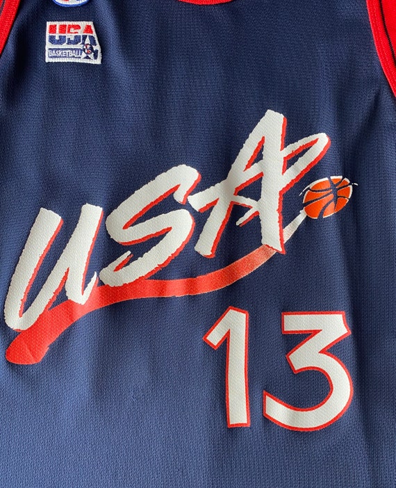 Vintage 90s Champion USA Dream Team Shaquille O'neal Jersey