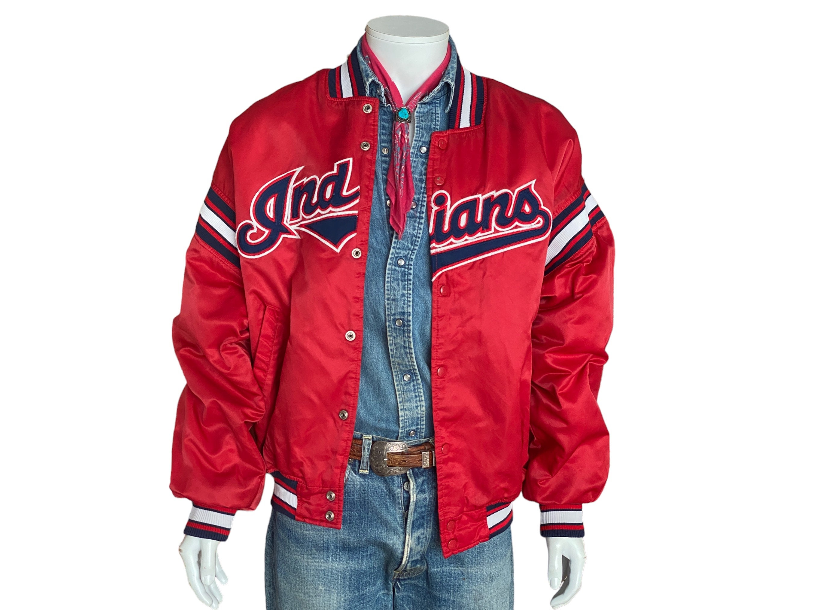 XL. Vintage 90S Indians Starter Jacket - Etsy XL. Vintage 90S Indians Starter Jacket - Etsy