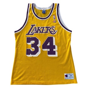Camiseta NBA Shaquille O'Neal 34 Los Angeles Lakers Retro Clásica