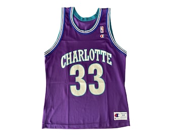 Vintage 1990s alonzo mourning charlotte hornets nba basketball