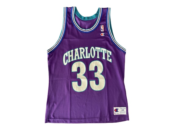Size 44 Vintage 90s Champion A. Mourning 33 Charlotte Hornets NBA ...
