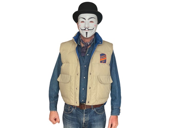 Vintage Reversible Duck Down Vest – Size Medium – Classic 1980s