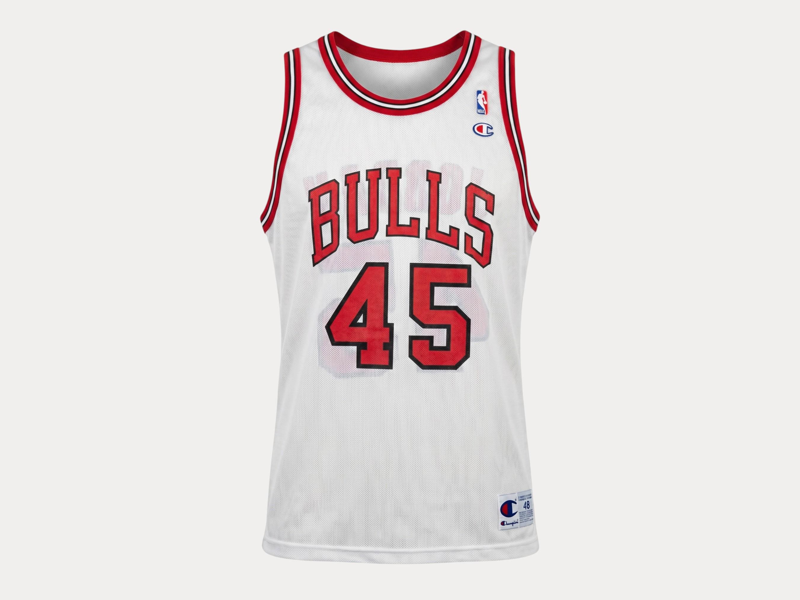 Champion Chicago Bulls #45 Jordan Comeback Jersey Size 48 White 