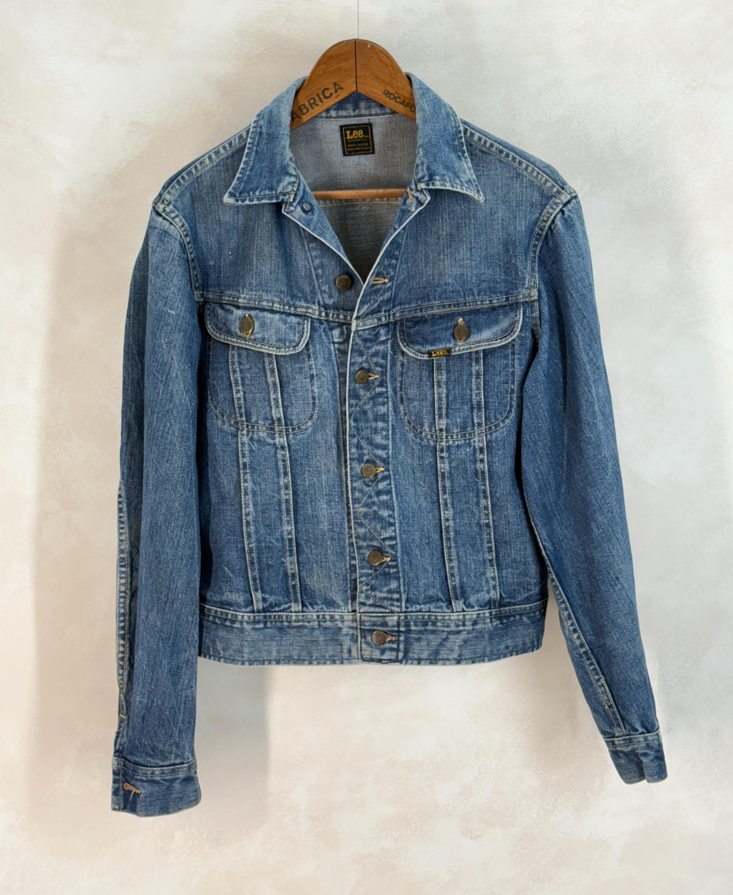 Vintage 1970s Lee Denim Jacket – 2 Chest Pockets – Made in USA 