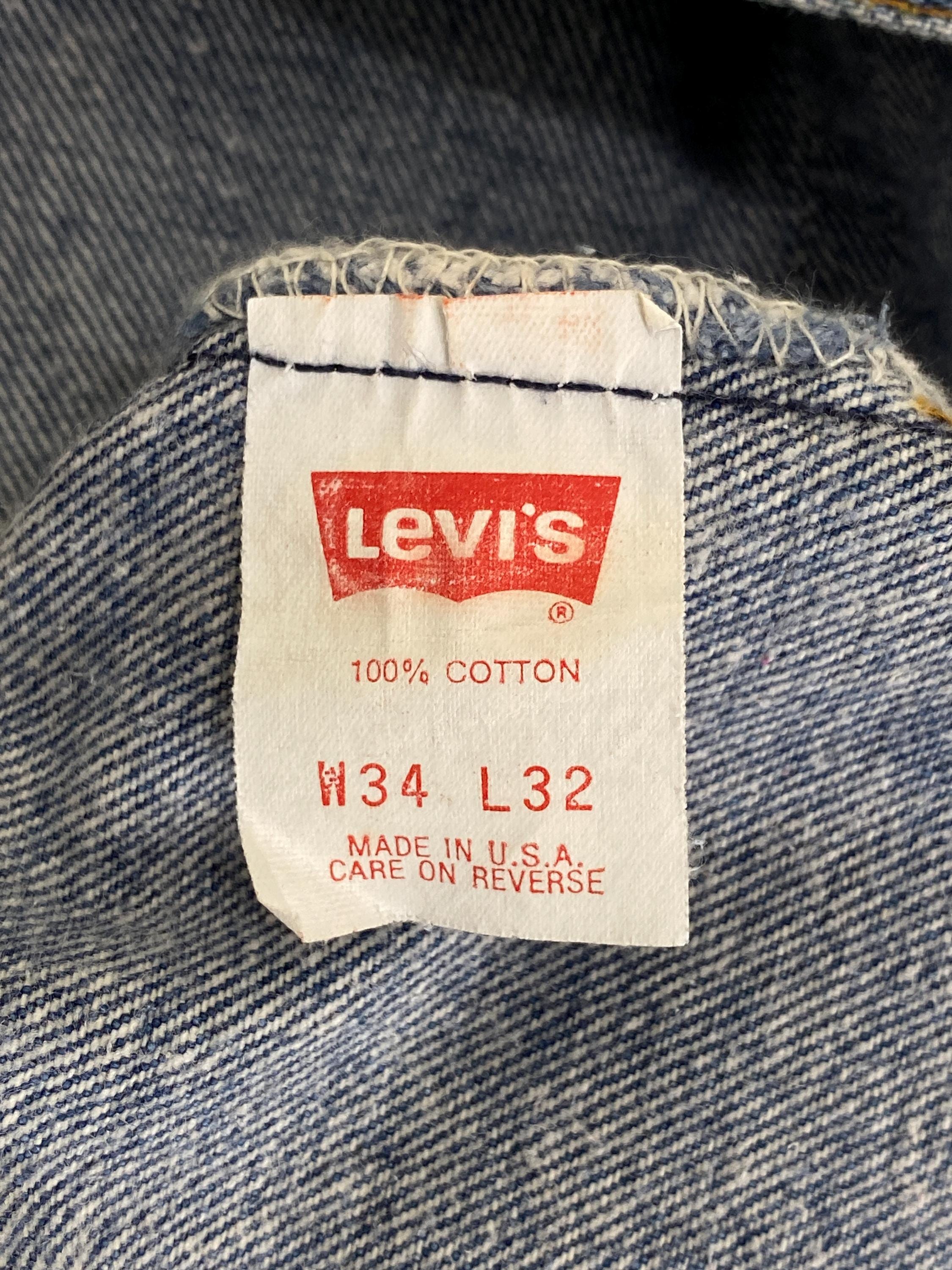 Vintage 1989 Levi's 501 Jeans Made USA Classic Blue Denim Size