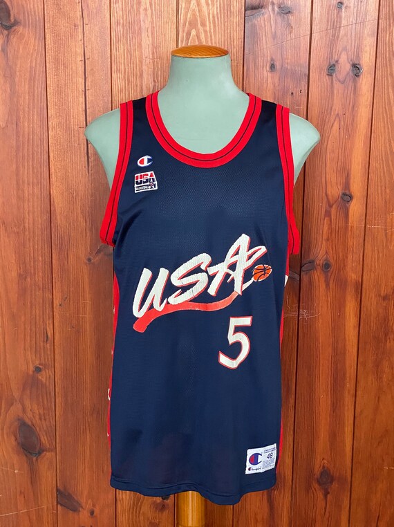 90s champion nba usa grant hill ゲーム シャツ 90\u0027s Grant Hill Detroit Pistons Champion Authentic NBA Jersey Size
